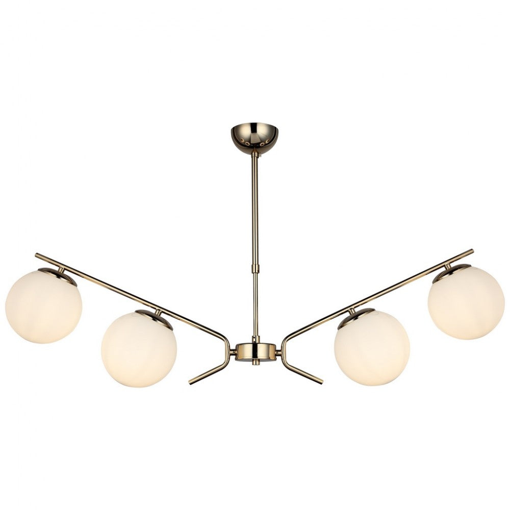 LUCEA PETOS 4-Light Linear Gold Chandelier