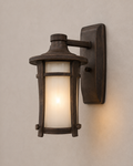 فانوس حائط خارجي صغير بني كلاسيك