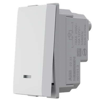 1-Way Illuminated Switch 16A - 1 Module