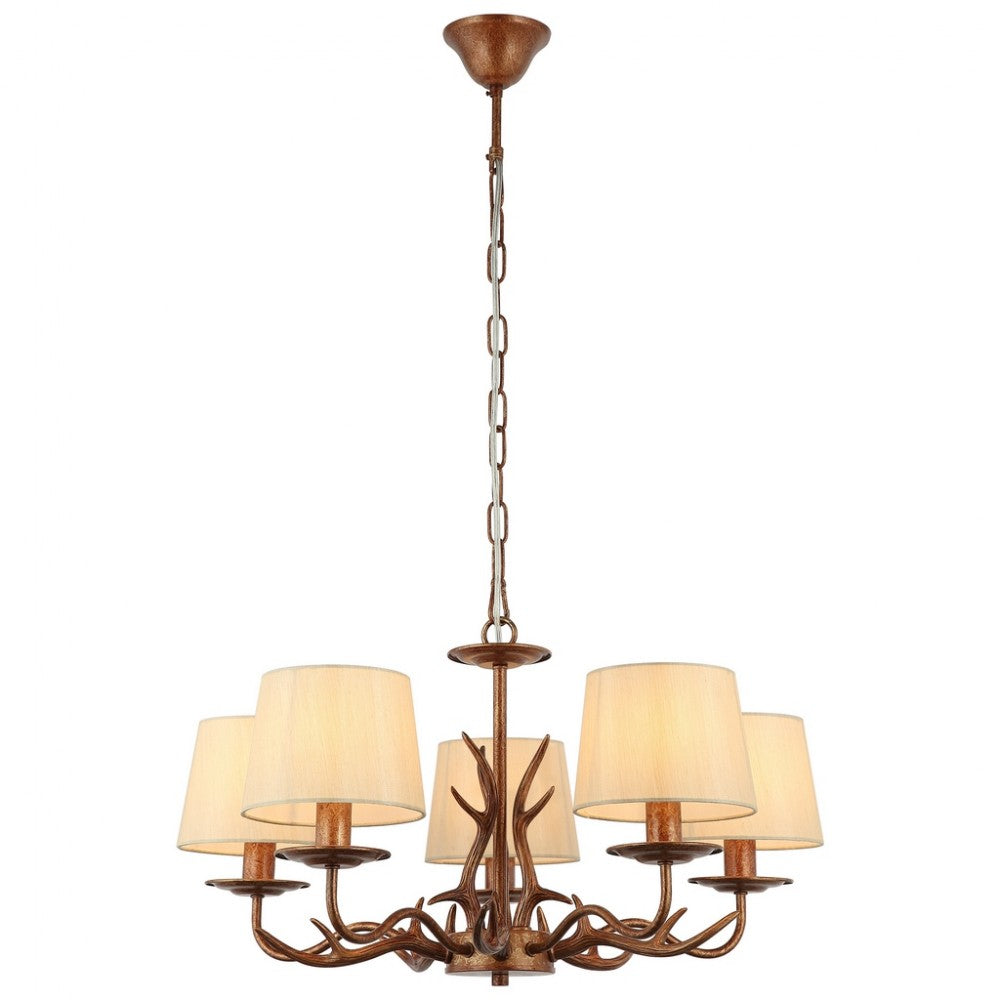LUCEA FARIA 5-Light Coffee Chandelier E14