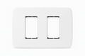 White ABB 2-Module Wide Frame