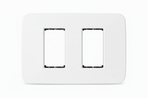 White ABB 2-Module Wide Frame
